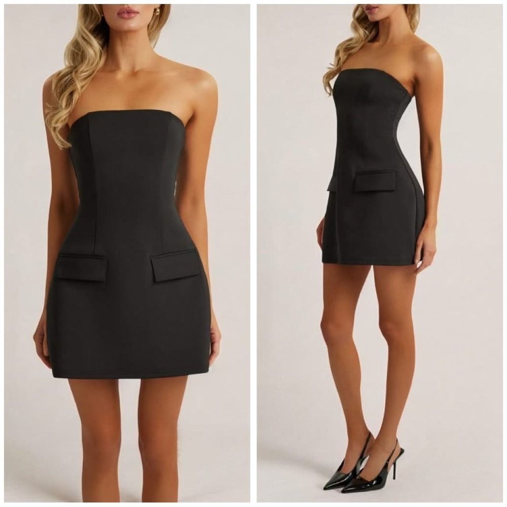 New Heiress strapless a line Pocket Mini Dress Size Medium​​​